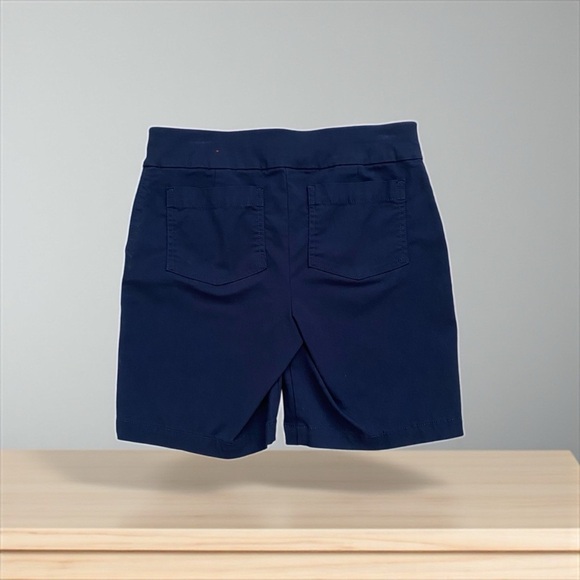 Talbots Navy Stretch Twill Elastic Flat Waist Shorts – Size 6P (Petite) - Picture 3 of 7